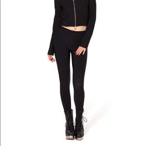 Black milk clothing warm gray fleece leggings